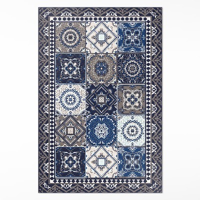 Vinylový koberec Květinové dlaždice elegantní dlaždice