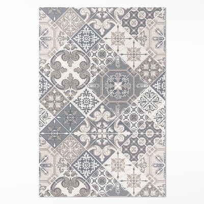 Vinylový koberec Katalánské květiny vzorovaná mozaika