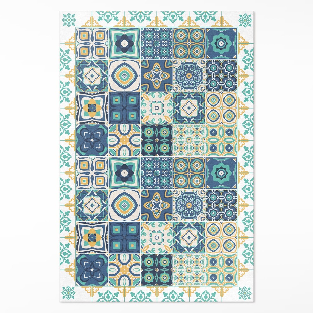 Vinylový koberec Španělské dlaždice vzorovaná mozaika