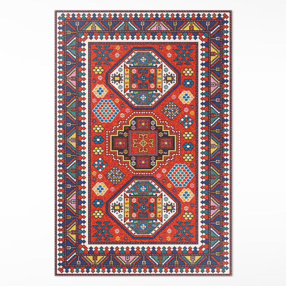 Vinylový koberec Turecký vzor dekorativní imitace tkaniny