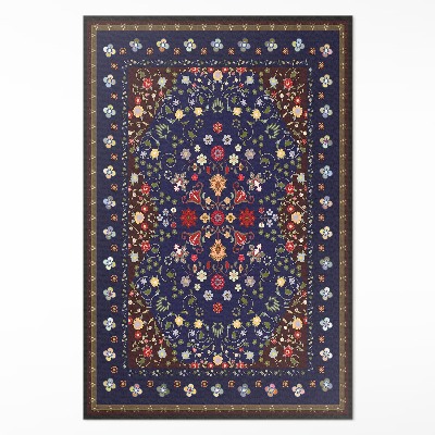 Vinylový koberec Krásné malé květiny rostlinný motiv vintage