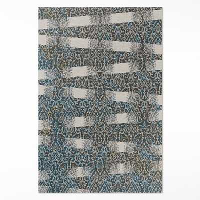 Vinylový koberec Ornament a pruhy vintage styl