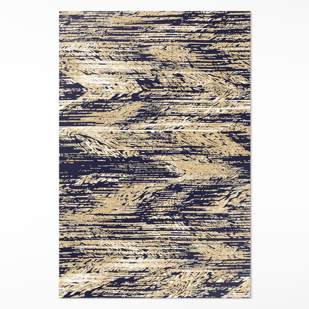 Vinylový koberec Žluté pruhy retro vintage boho