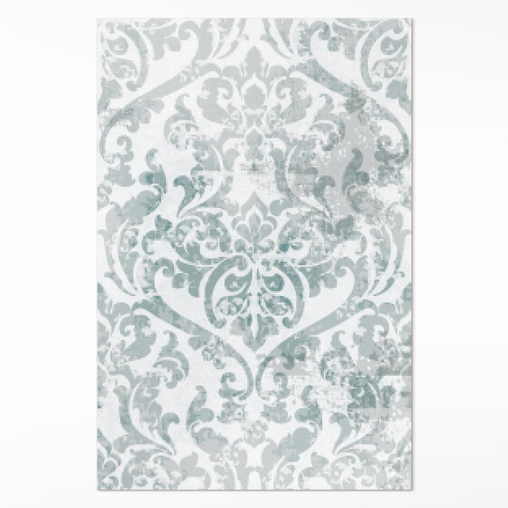 Vinylový koberec Skvrny a ornament vintage styl