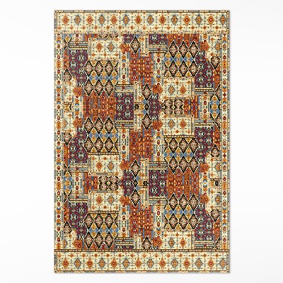 Vinylový koberec Geometrický patchwork boho vintage