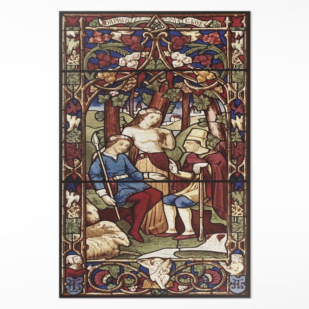 Vinylový koberec Sir Digby Wyatt imitace vitráže gotika