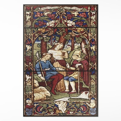 Vinylový koberec Sir Digby Wyatt imitace vitráže gotika