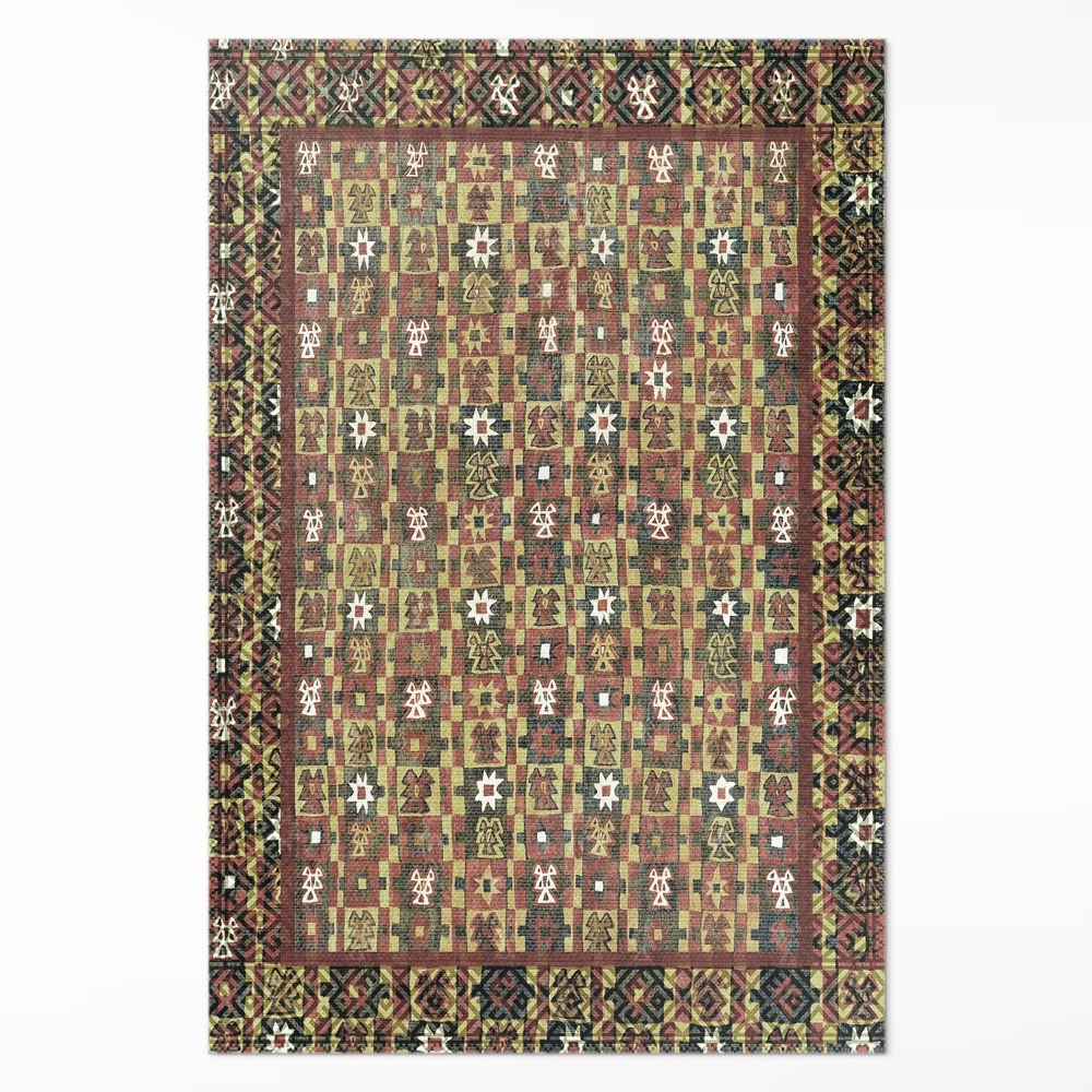 Vinylový koberec Vintage etno barevná mozaika vintage