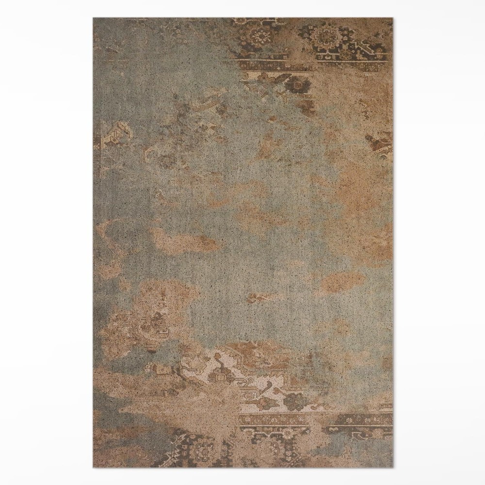 Vinylový koberec Odřený patchworkový vzor vintage