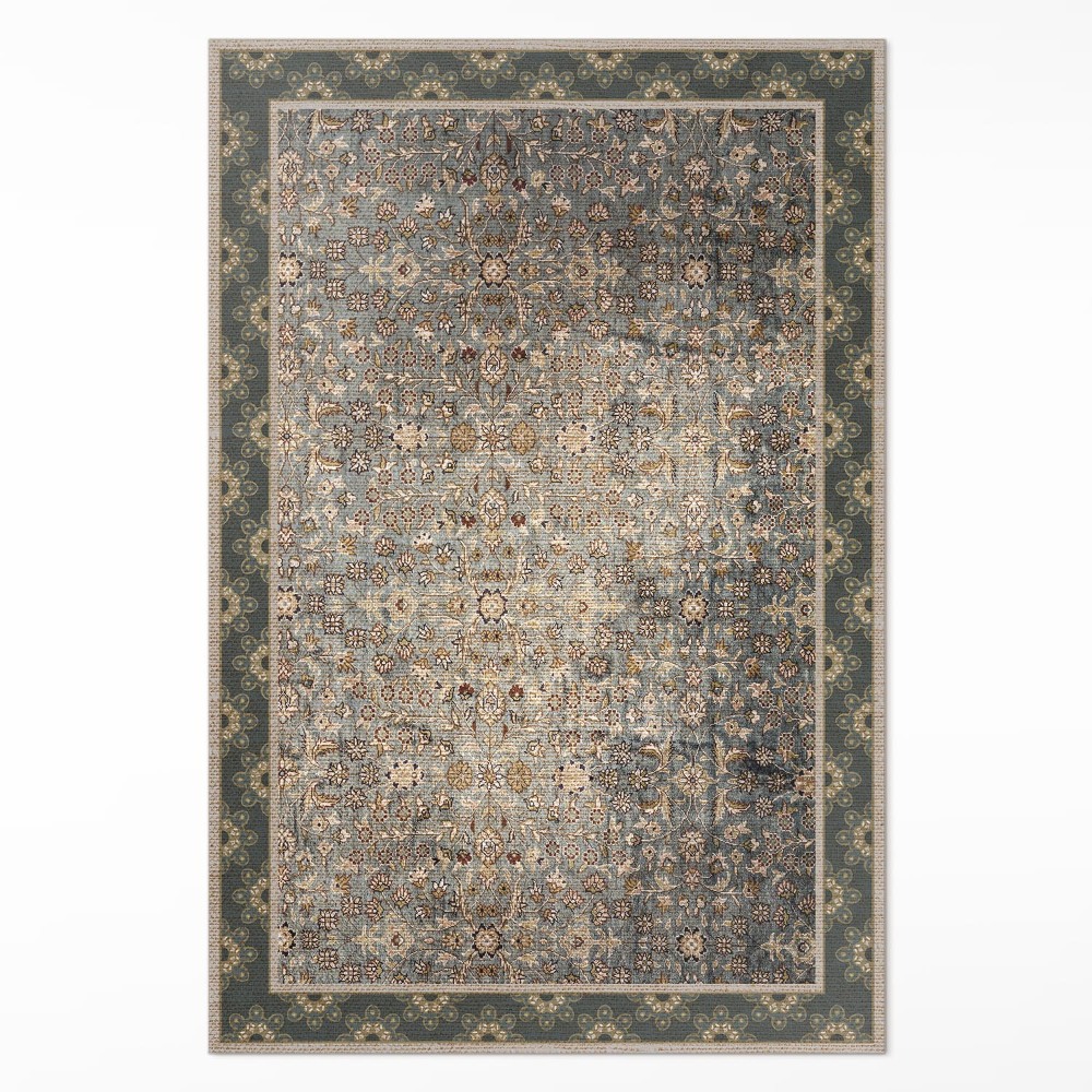 Vinylový koberec Vintage květinový vzor opotřebovaná textura