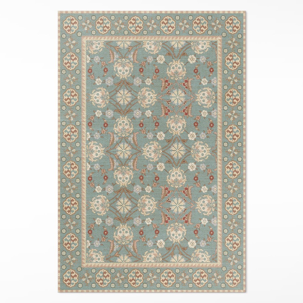 Vinylový koberec Vintage květinový vzor rostlinný ornament