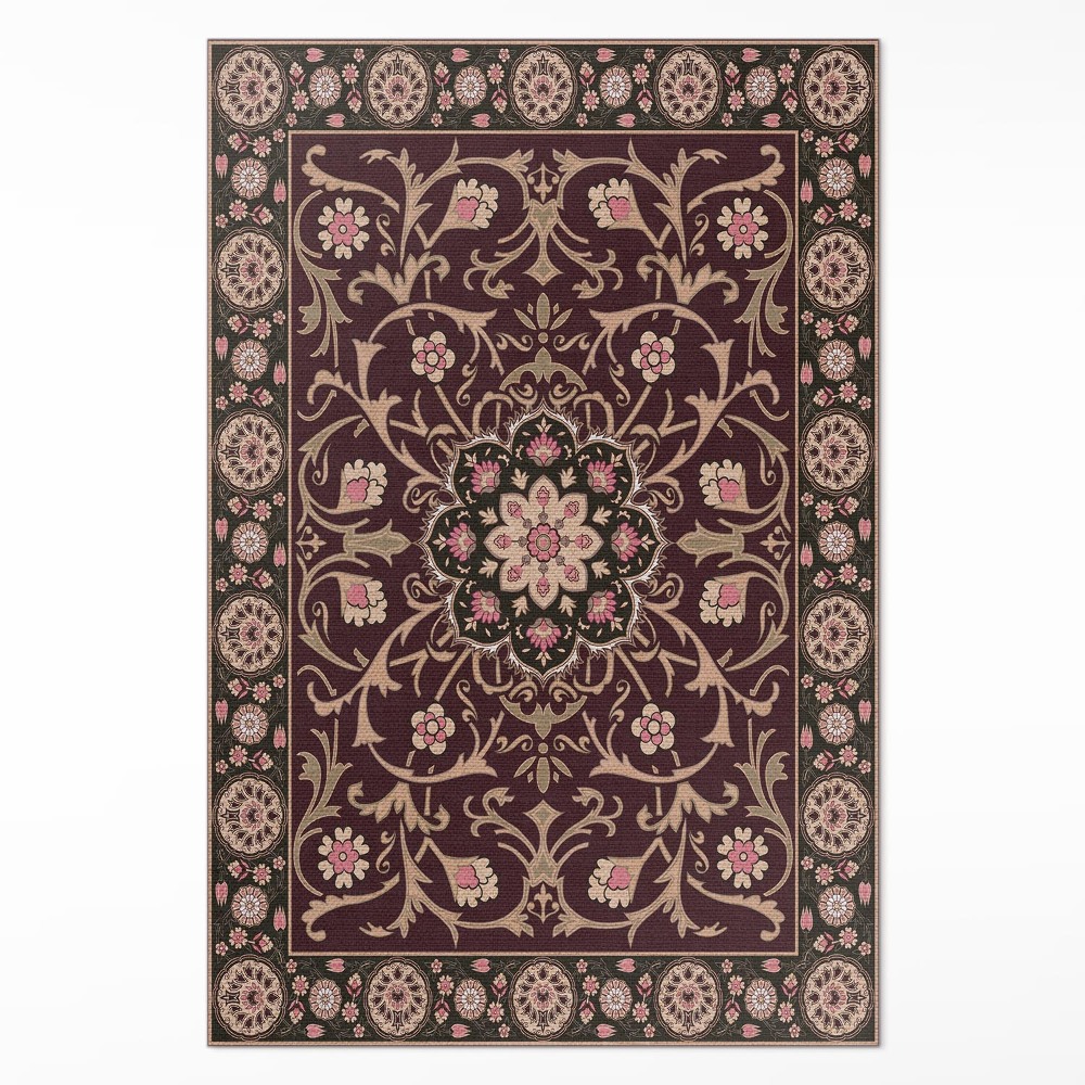 Vinylový koberec Bledý antický květ dekorativní floral