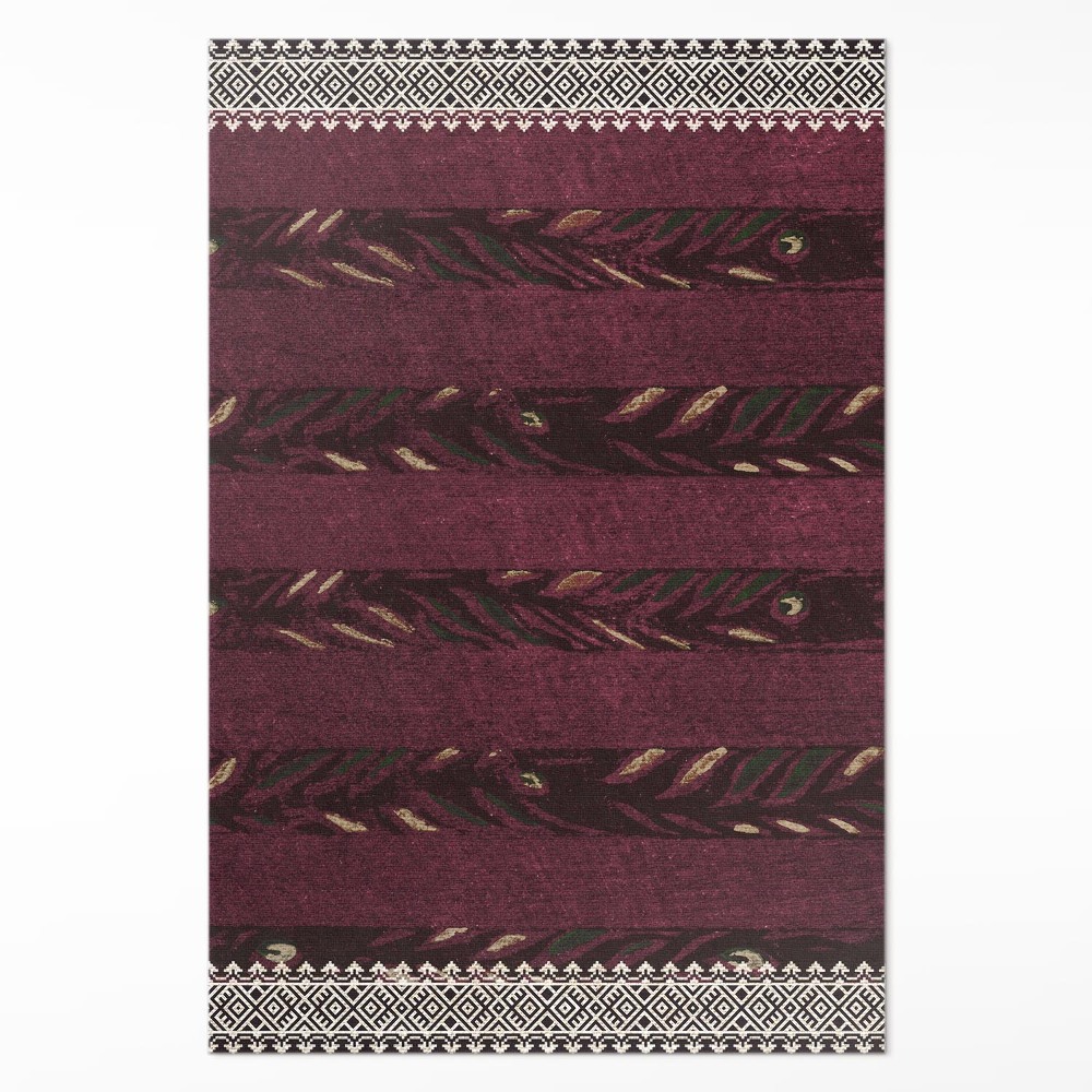 Vinylový koberec Listnaté pruhy Furuya Korin