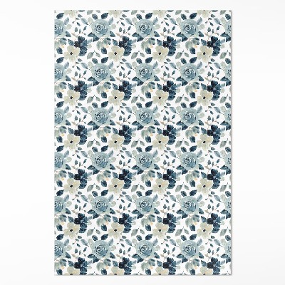 Vinylový koberec Malované květiny pravidelný květinový vzor