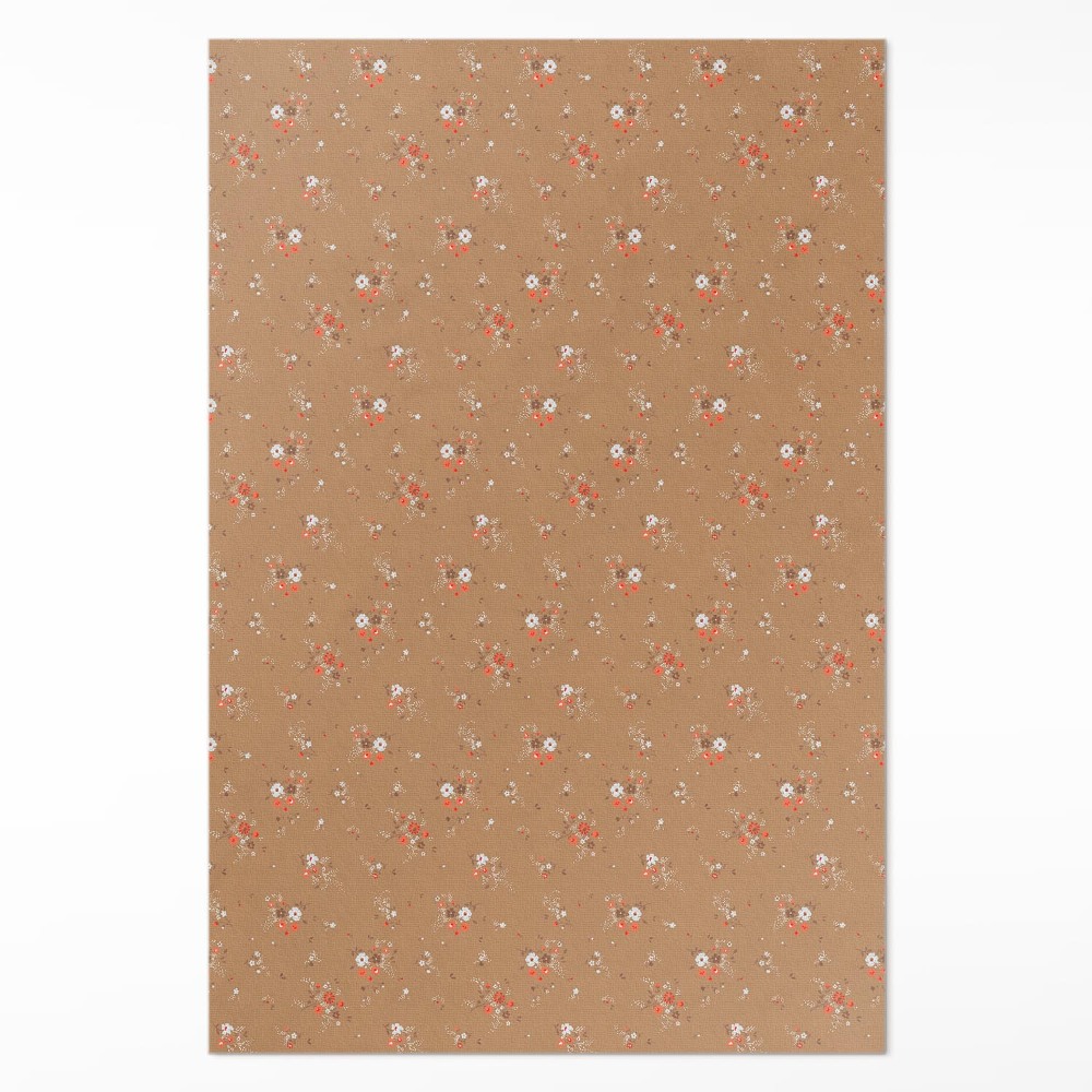 Vinylový koberec Drobná kvítka luční boho vintage styl