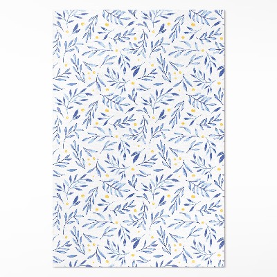 Vinylový koberec Akvarelové větvičky lístky tečky boho