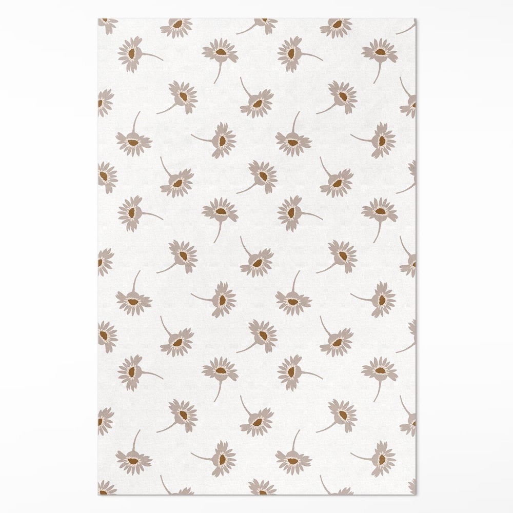 Vinylový koberec Jemné květiny boho sedmikrásky