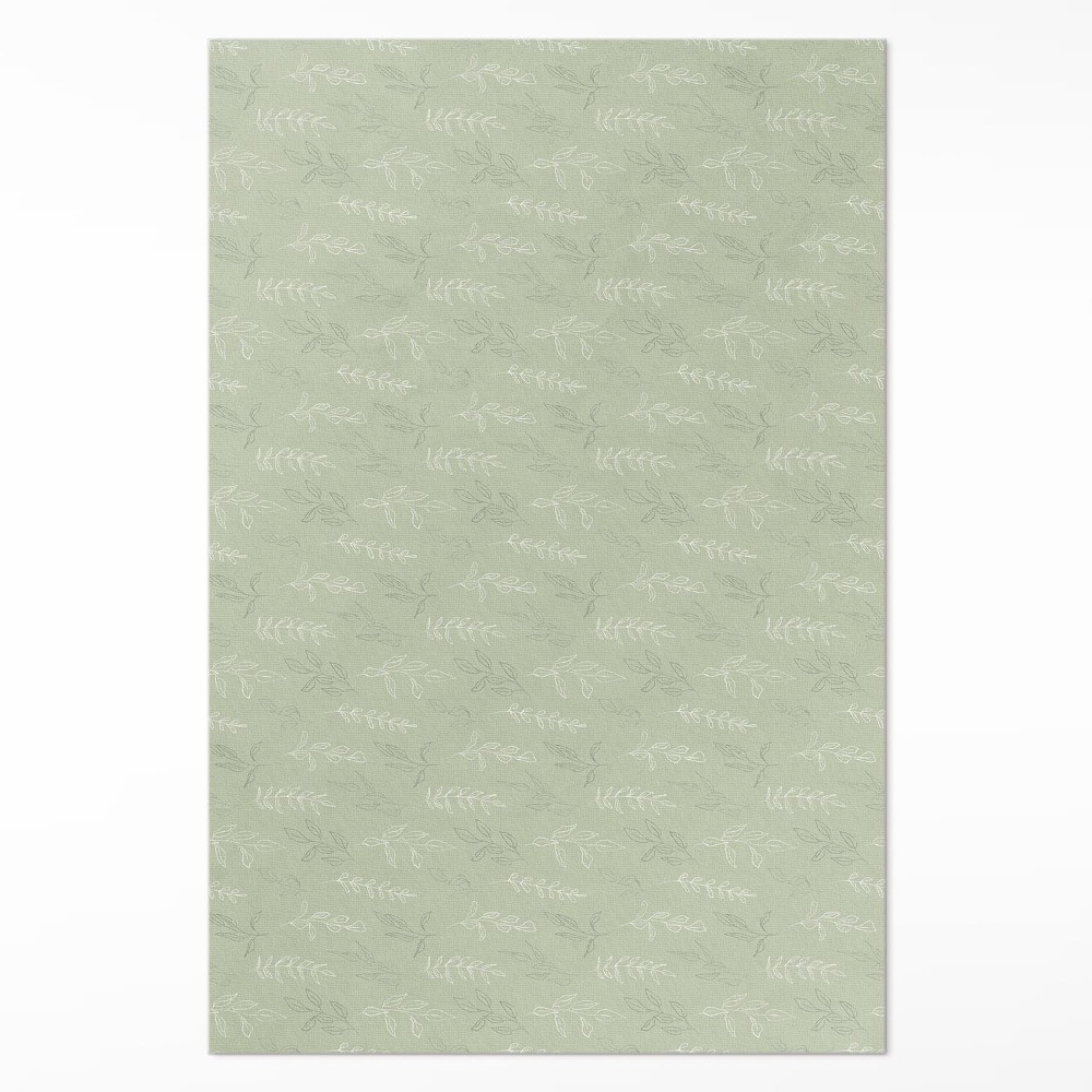 Vinylový koberec Jemné větvičky listy v boho stylu