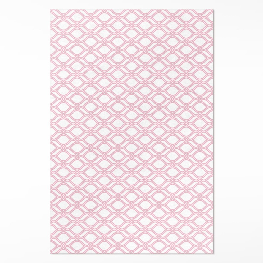 Vinylový koberec Pudrově růžový pletenec drobná mozaika