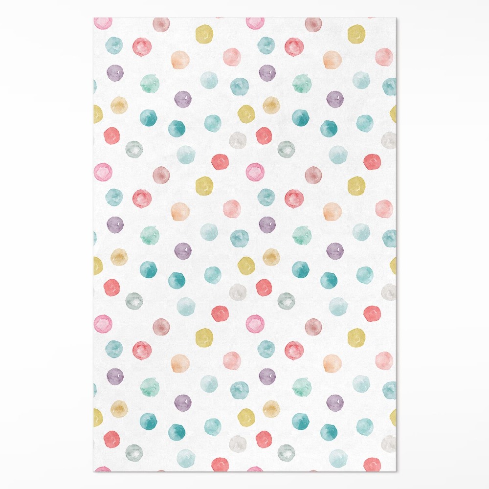 Vinylový koberec Malované tečky akvarel boho