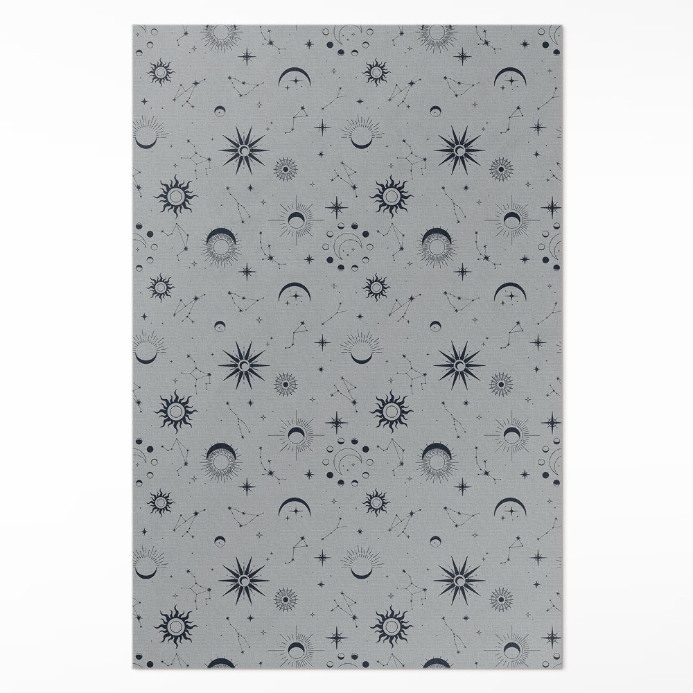 Vinylový koberec Vesmír půlměsíce slunce hvězdy vintage