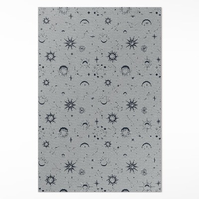 Vinylový koberec Vesmír půlměsíce slunce hvězdy vintage