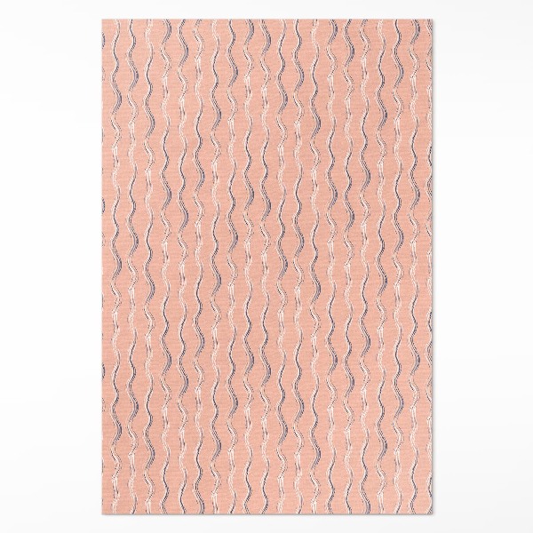 Vinylový koberec Boho vlny v pastelových barvách