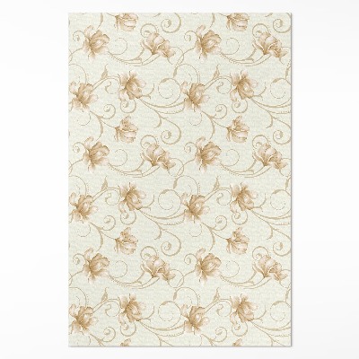 Vinylový koberec Krásné květiny rostliny v ornamentálním stylu