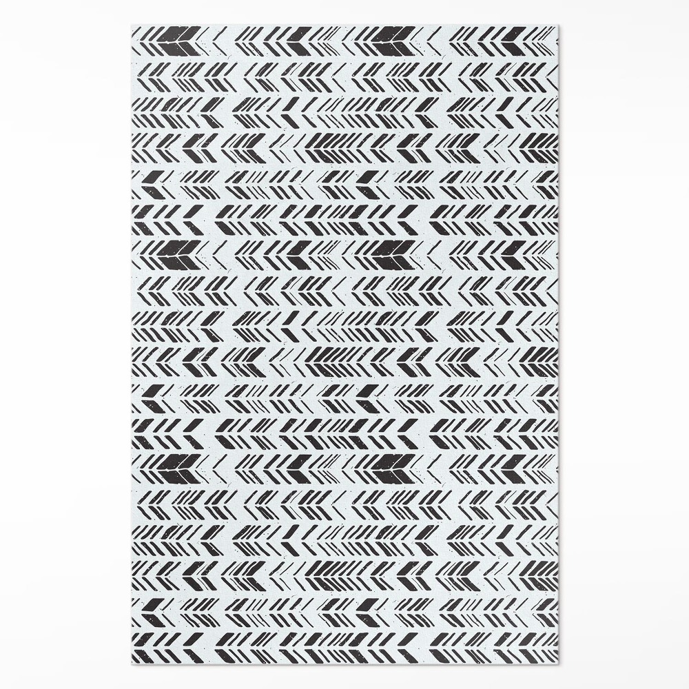 Vinylový koberec Indiánské vzornictví peří a šípy boho