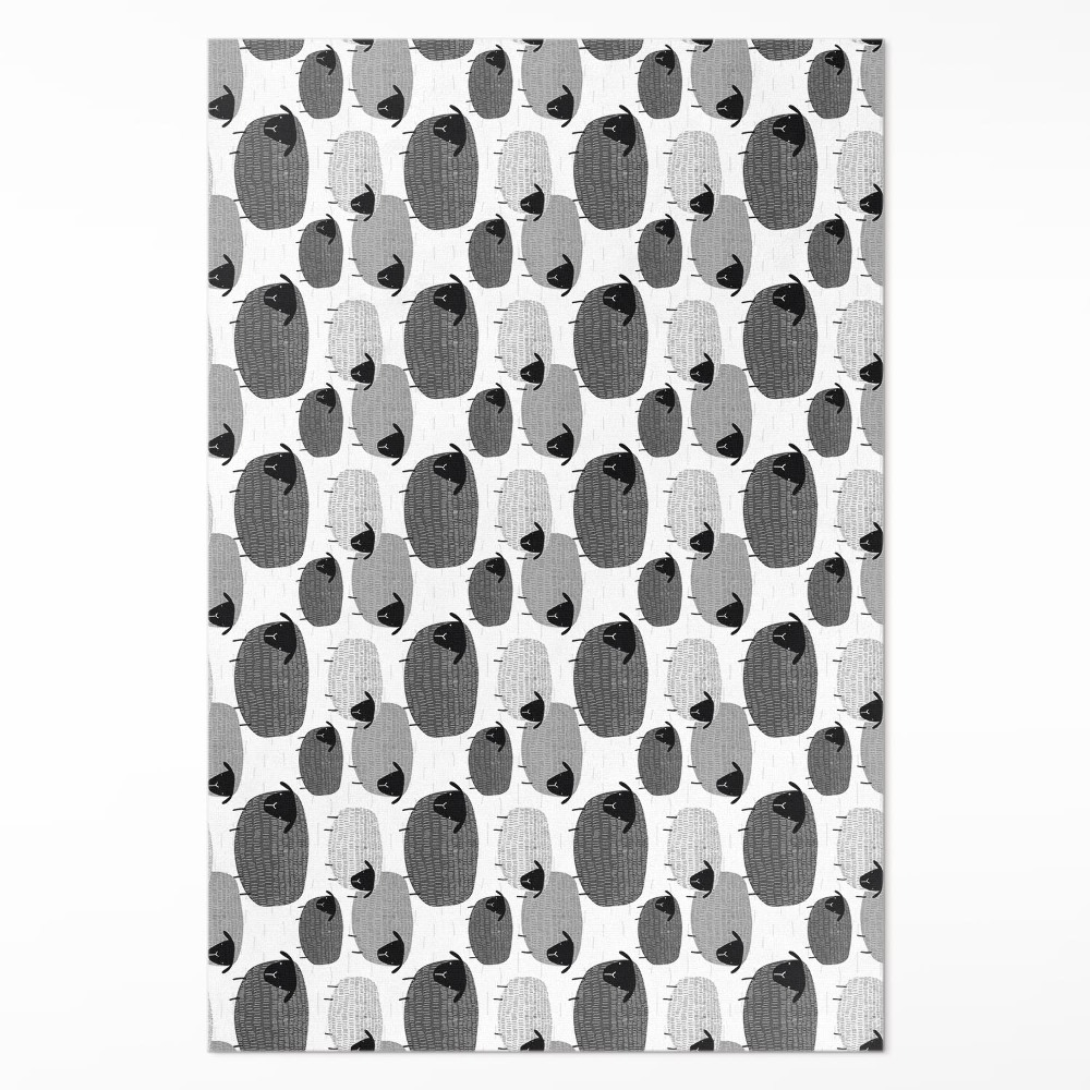 Vinylový koberec Malované ovce pravidelný vzor