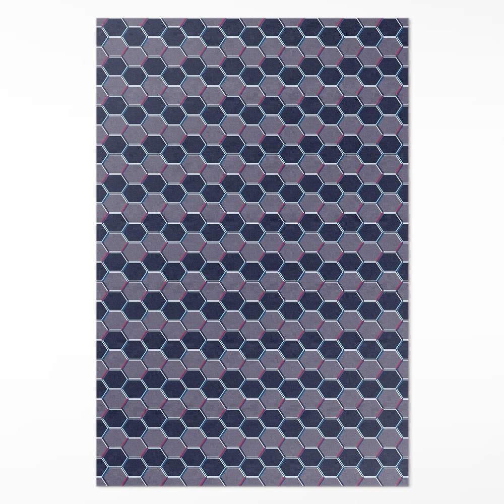 Vinylový koberec Hexagony 3D jemná mozaika