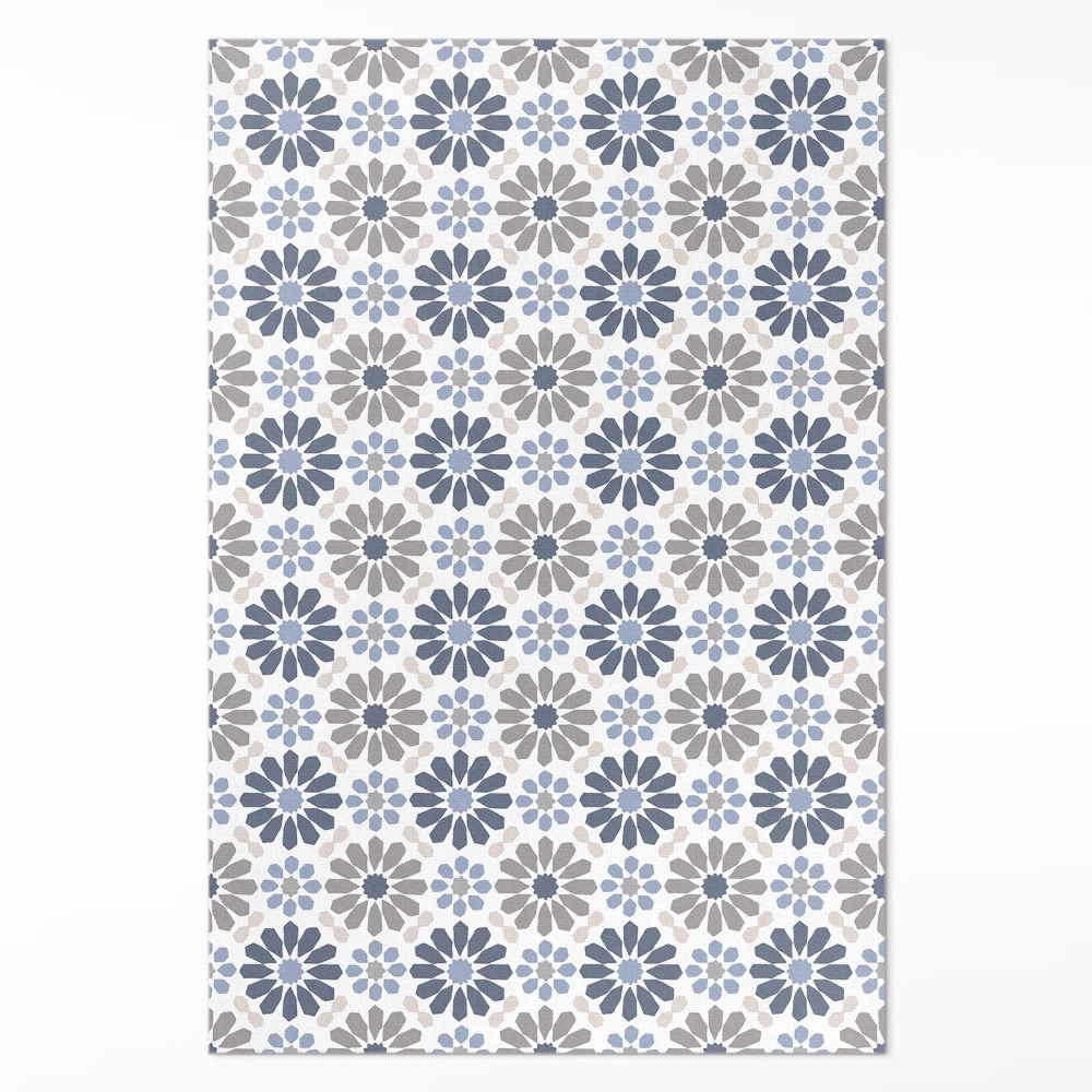 Vinylový koberec Pastelové květiny jemný pravidelný vzor