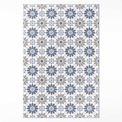 Vinylový koberec Pastelové květiny jemný pravidelný vzor