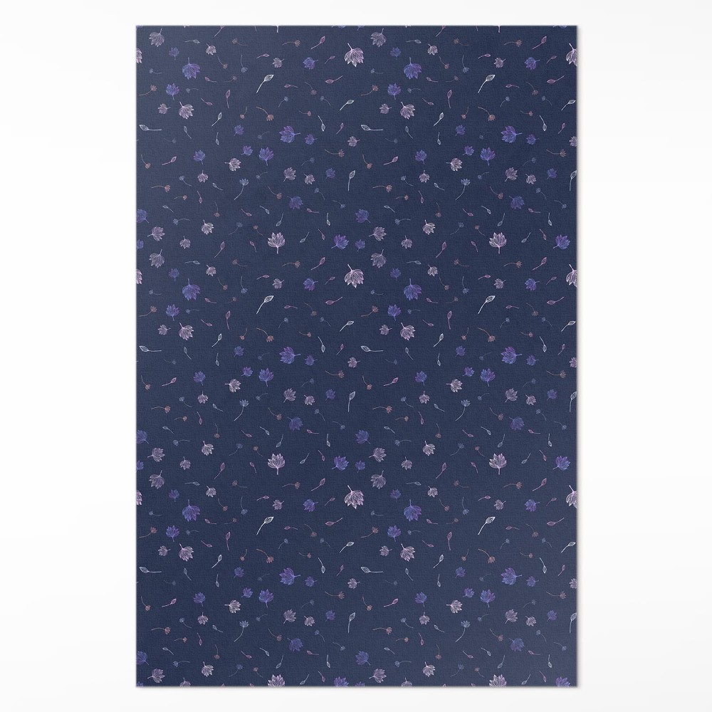 Vinylový koberec Drobné luční květy boho