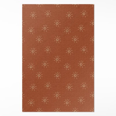 Vinylový koberec Vzor slunce styl boho vintage