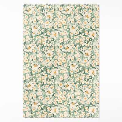 Vinylový koberec Polní louka malované květiny abstrakce