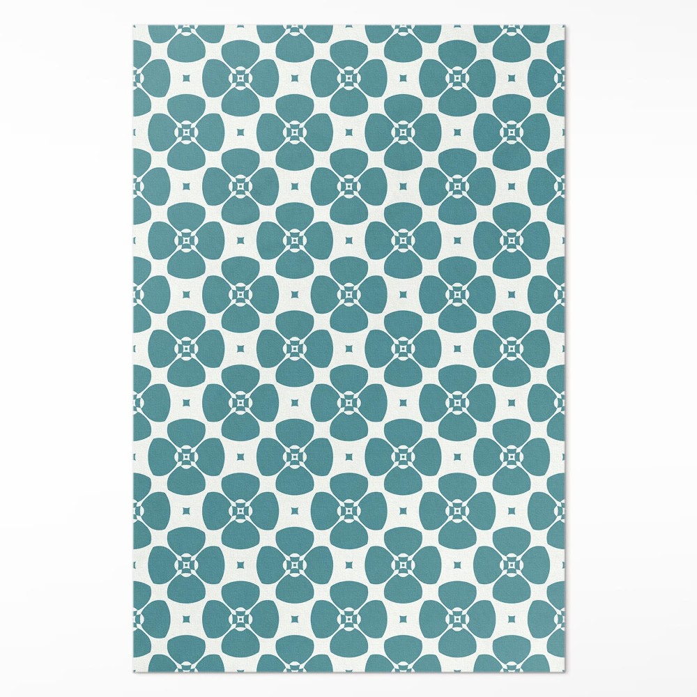 Vinylový koberec Květinový vzor dlaždic