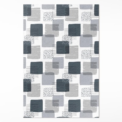 Vinylový koberec Malované čtverce retro