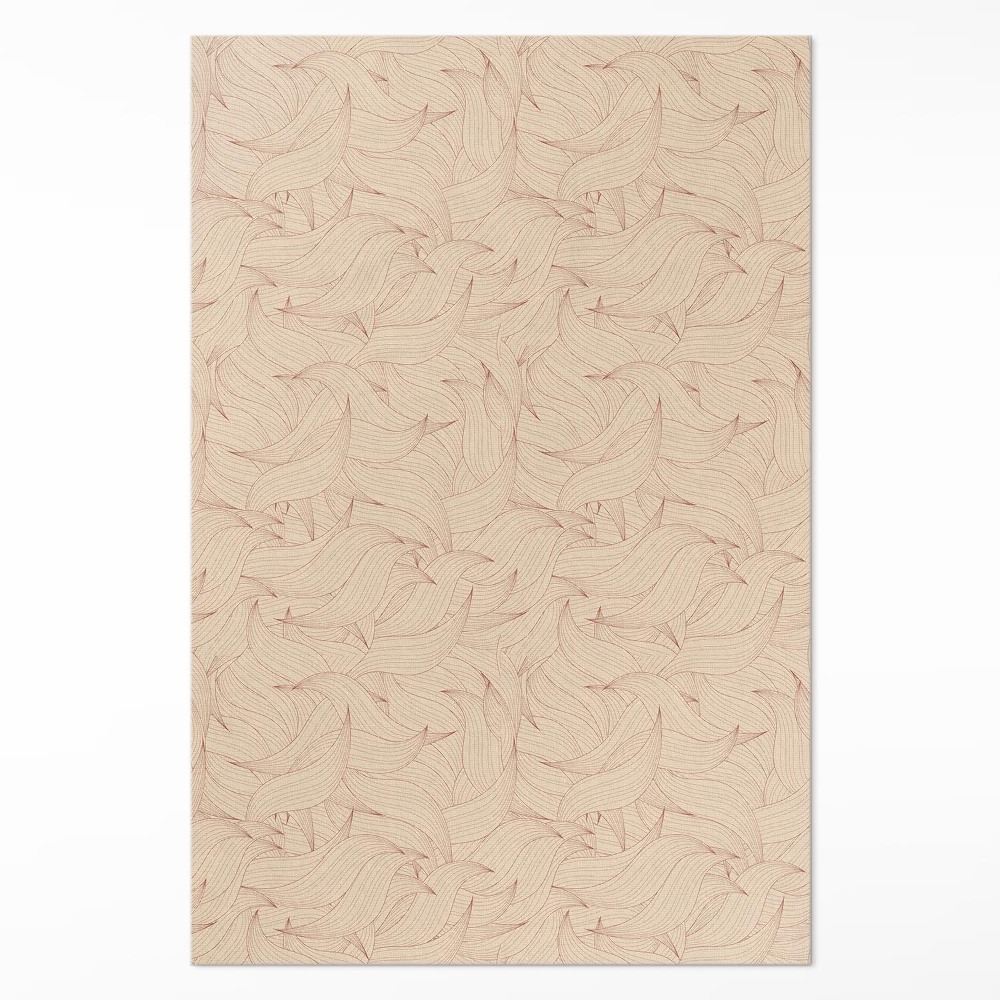 Vinylový koberec Lineární podzimní listy boho styl