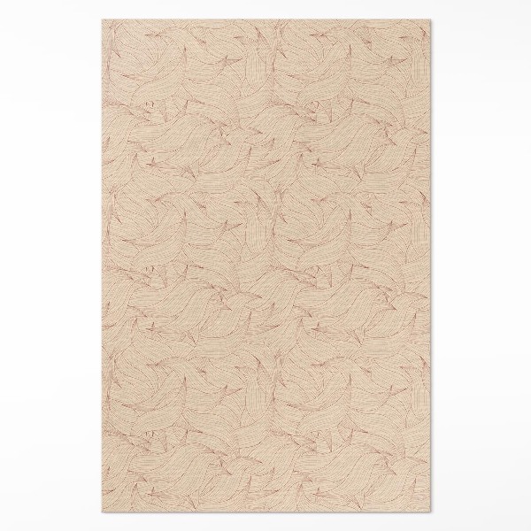 Vinylový koberec Lineární podzimní listy boho styl