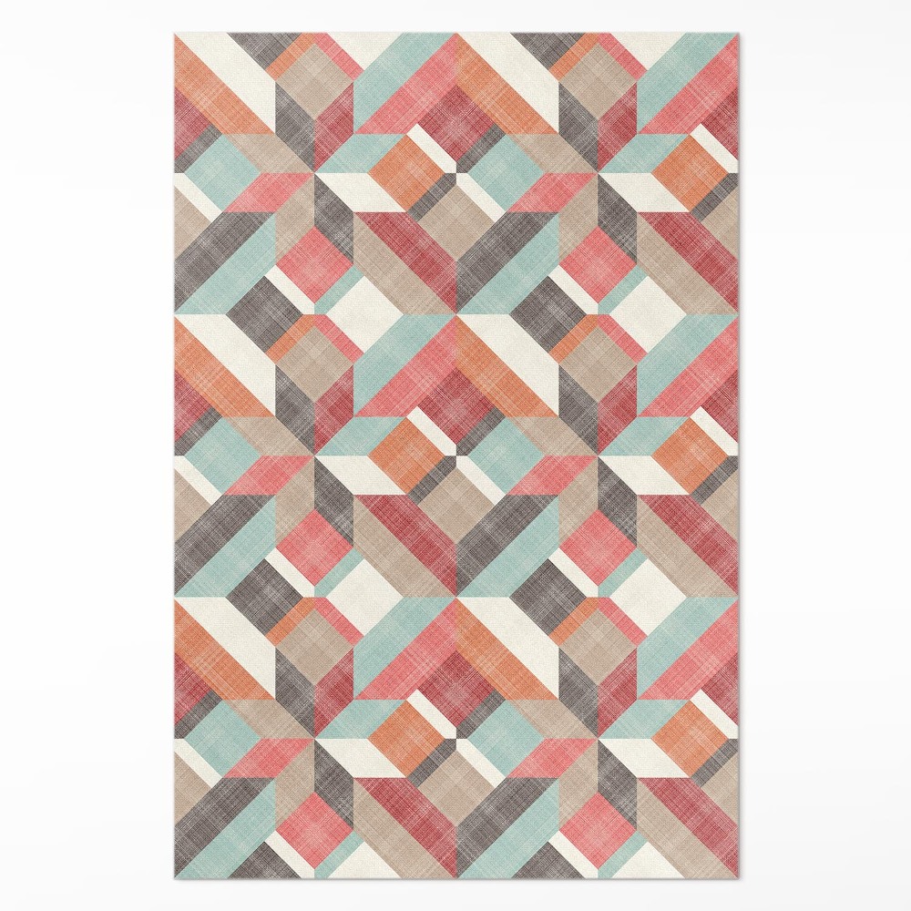 Vinylový koberec Opotřebovaný geometrický vzor