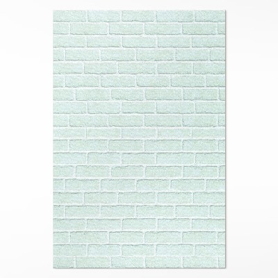 Vinylový koberec Cihlová stěna v mořské barvě