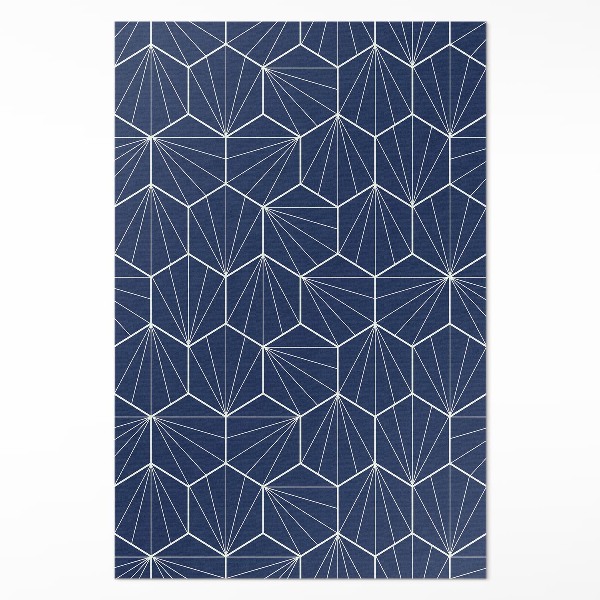 Vinylový koberec Hexagony s lineárními vzory