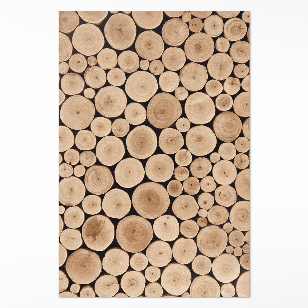 Vinylový koberec Kmeny stromů dřevěné kolíky