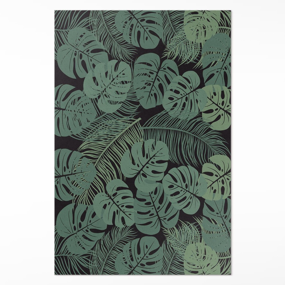 Vinylový koberec Ilustrace tropických rostlin monstera