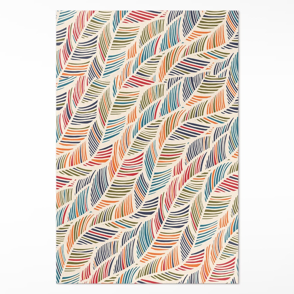 Vinylový koberec Barevné abstraktní listy boho