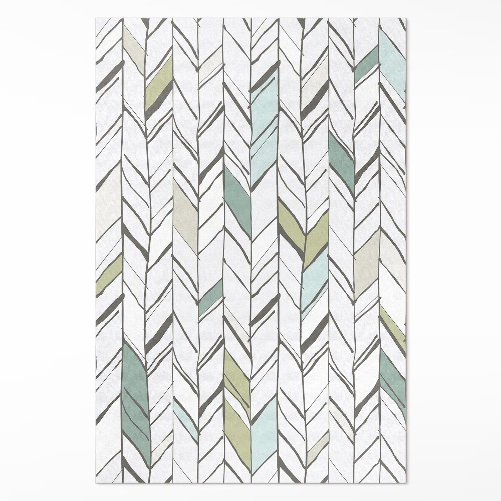 Vinylový koberec Abstrakce rybí kost indiánský styl