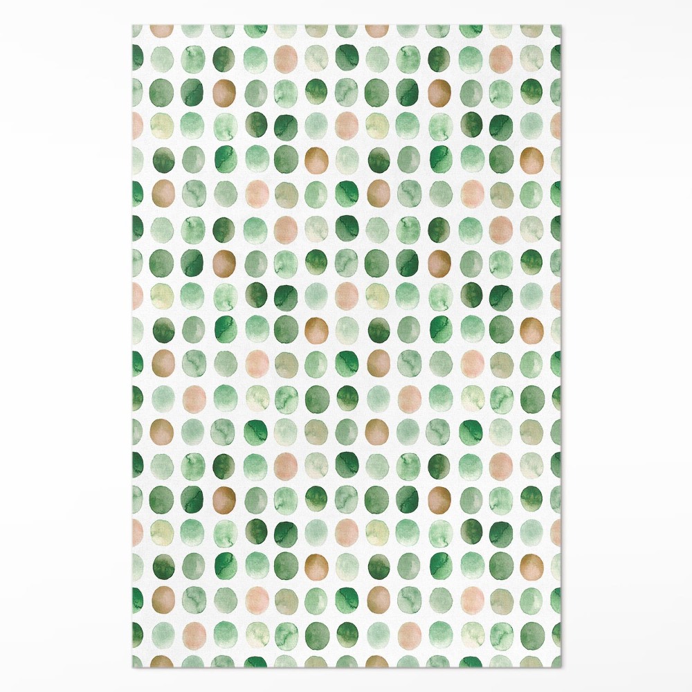 Vinylový koberec Akvarelové tečky malovaná kola boho