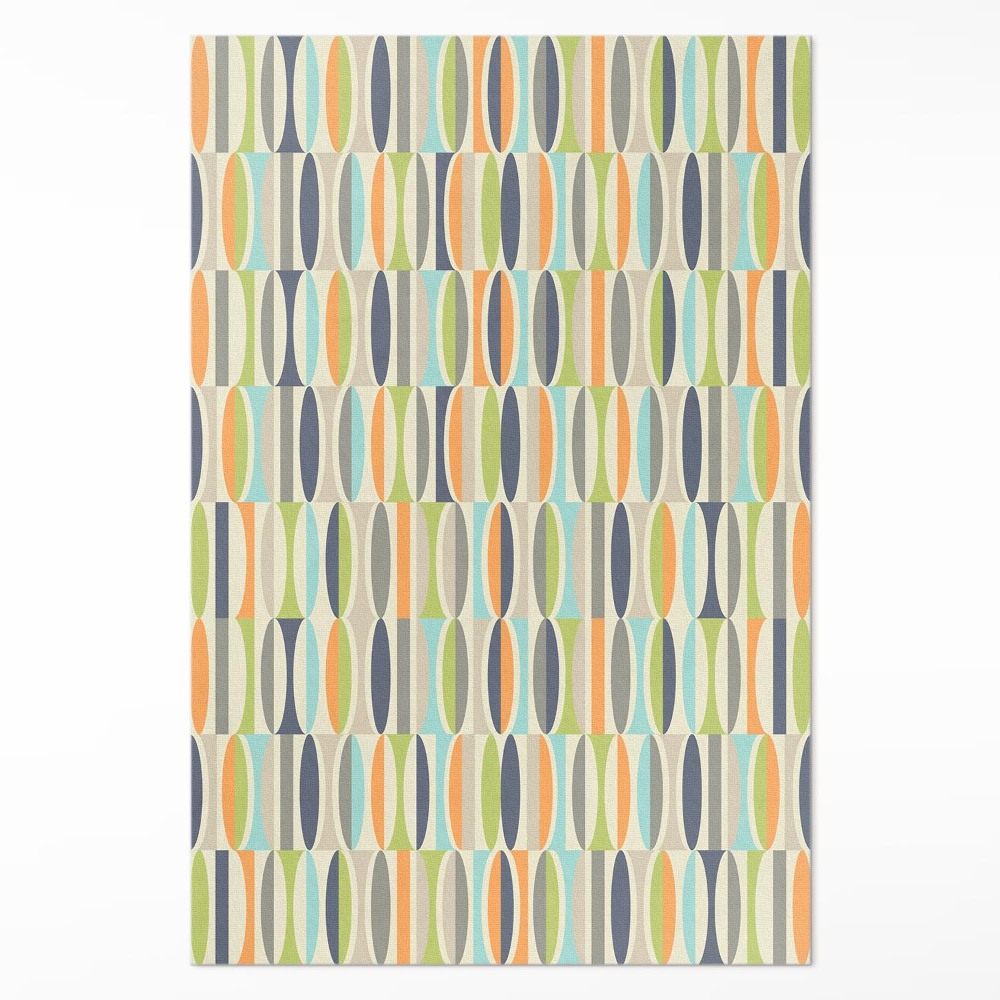 Vinylový koberec Abstraktní elipsy ve stylu retro