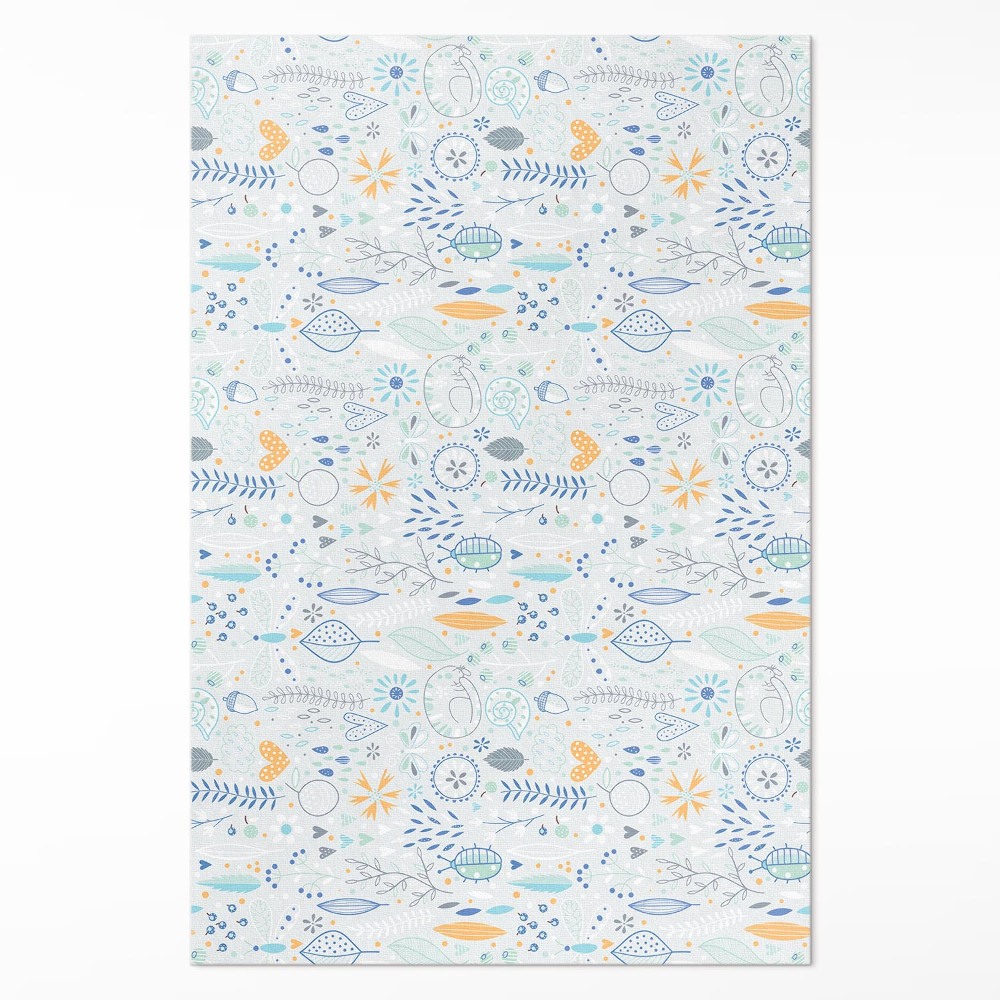 Vinylový koberec Divoké květiny v pastelových barvách